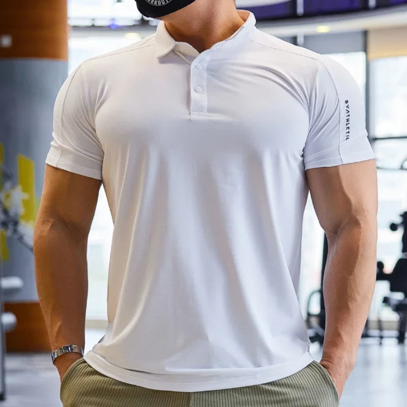 Men Dry Fit Compression Sweatshirt Man Short Sleeve Athletics Clothing Gym Fitness Sports Wear Tops Golf T-shirts Sportswear mon