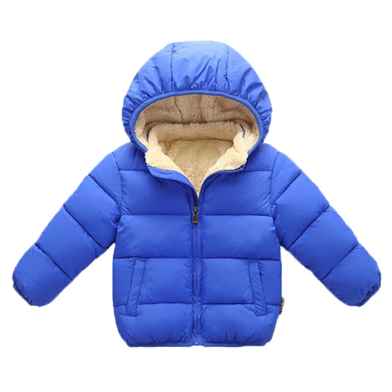 Baby Kinder Mäntel Winter Dicke Jacken Für Jungen Warme Plüsch Verdicken Oberbekleidung Für Mädchen Fell Kapuze Jacke Kinder Kleidung Schneeanzug