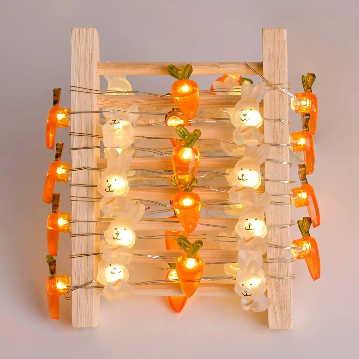 2M 20LED Easter Rabbits String Light Carrot Chick Eggs Fairy Light Garland Decoration Happy Easter Party for Home Kids Gift 2024