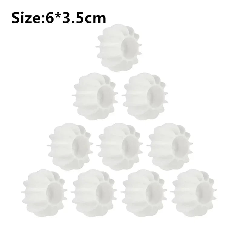 10CPS Laundry Ball Reusable Silicone Clothes Hair Cleaning Tools Pet Hair Remover Washing Machine Cat Hair Catcher Laundry Ball