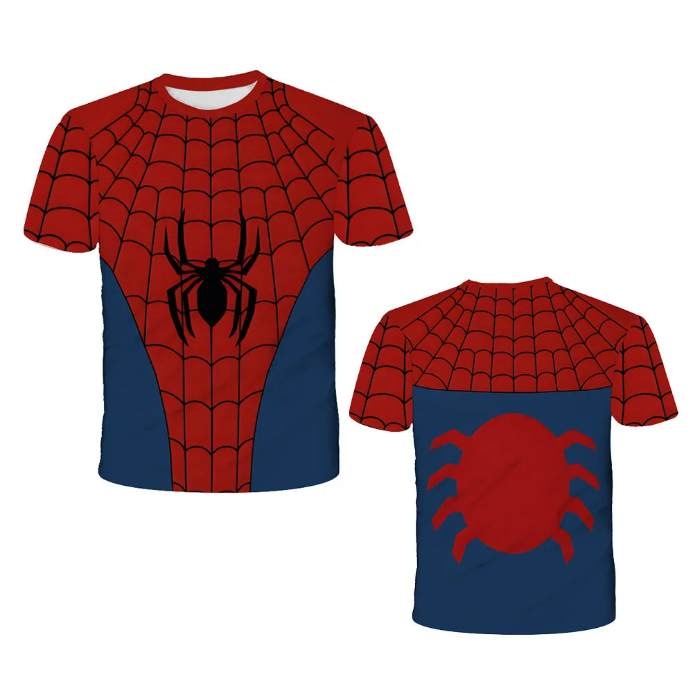 Kinder-T-Shirt Captain America, klassisches Superhelden-Spiderman-T-Shirt für Jungen, schnelltrocknende Kleidung, kurzärmeliges Herren-Top