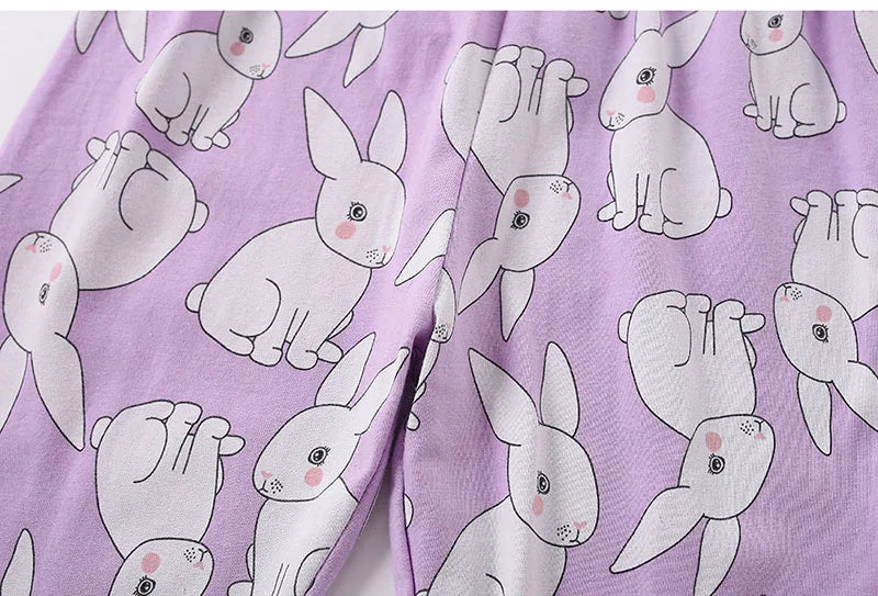 Brand Quality 100% Combed Cotton Sleepwear PJs Baby Girls Clothes Pajamas Sets Kids Cartoon Homewear Children Clothing Nightgown