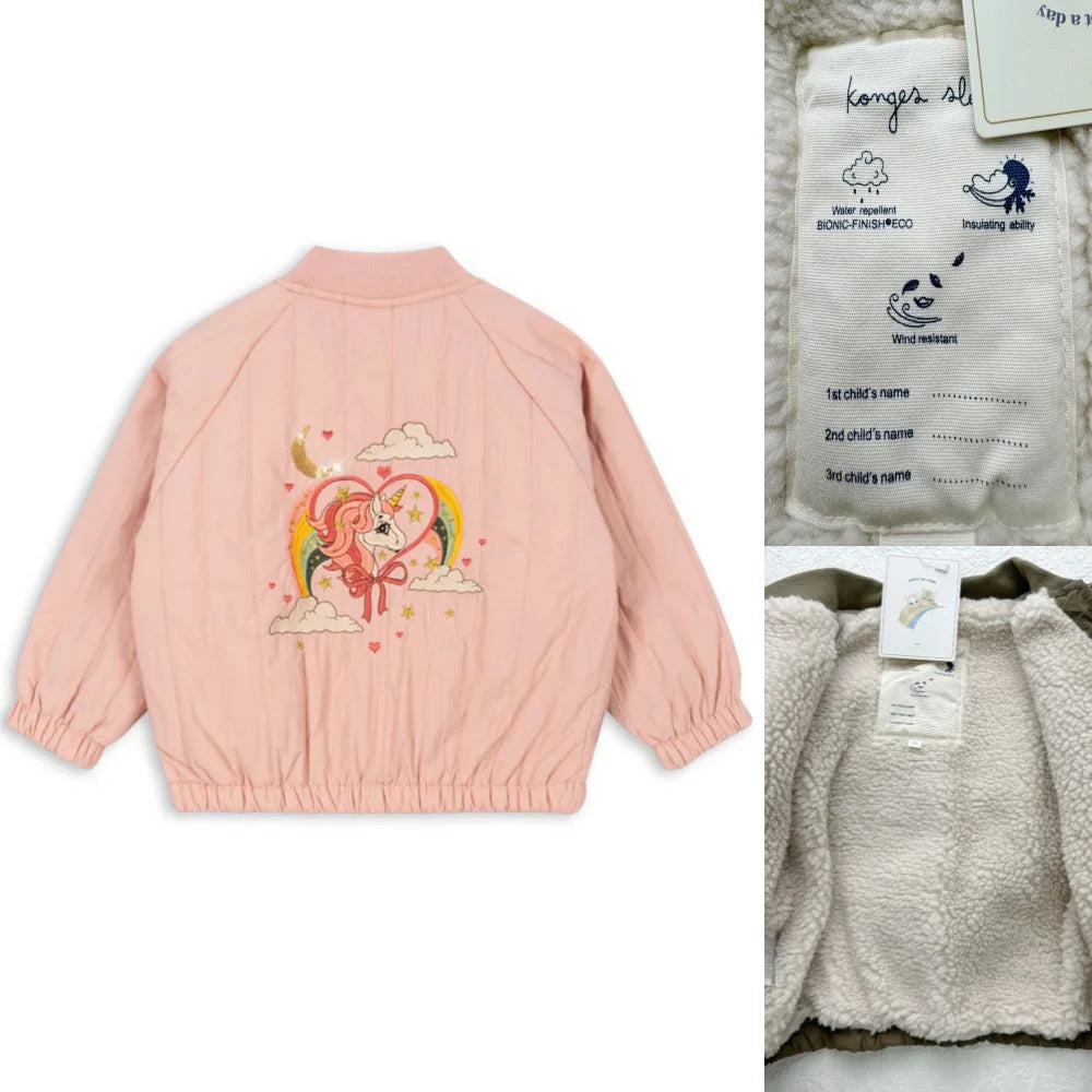 AW KS Kinderkleidung Baby Mädchen Käfer Pailletten Kleider Kinder Röcke Kleinkind Mädchen Jacke Bestickte verdickte Baumwollmäntel