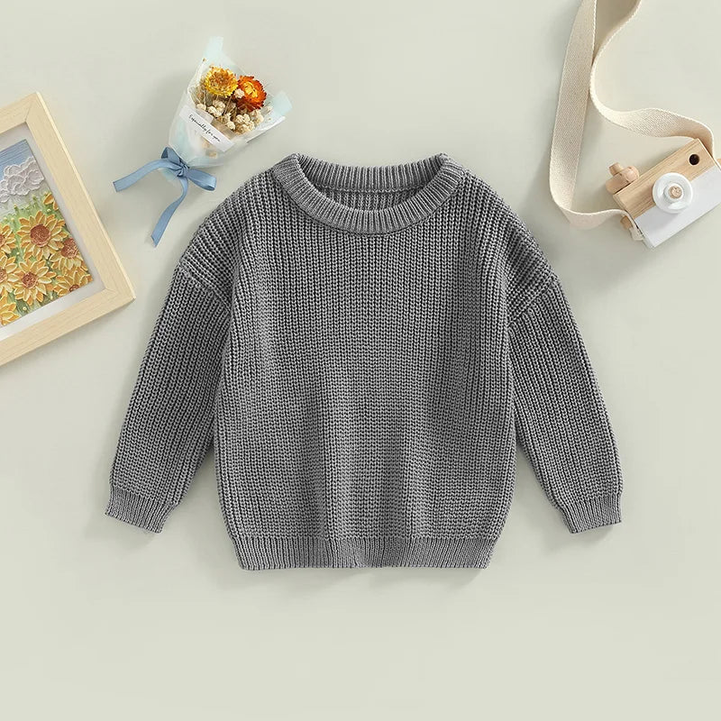 Herbst Neue Baby Jungen Mädchen Kleidung Baby Pullover Kleinkind Strickpullover Neugeborenen Strickwaren Langarm Baumwolle Baby Pullover Tops