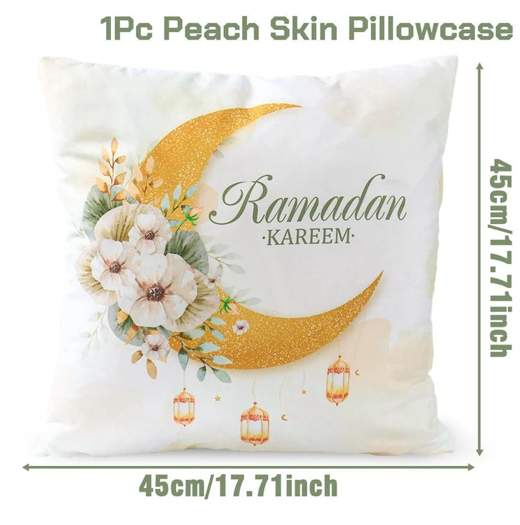 Eid Cushion Cover Eid Mubarak Ramadan Kareem Backdrop Islam Muslim Party Supplies 2025 Ramadan Decor For Home Eid Al-fitr Gift