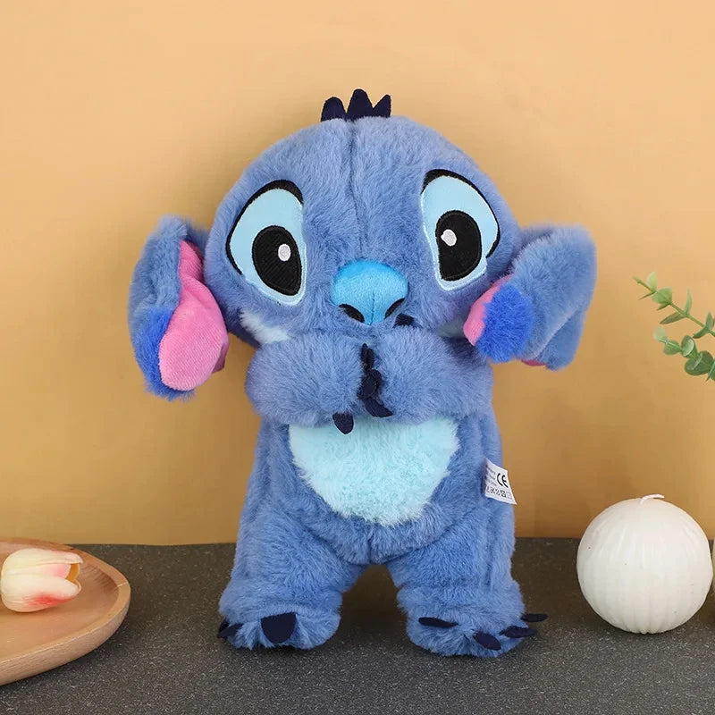 Stitch Plüschpuppe, Atmendes Licht, Kind beruhigt Spielzeug, Rosa Engel, Anime, süßes Baby, Musiklicht, Schlafspielzeug, Kind, Weihnachts- und Geburtstagsgeschenk