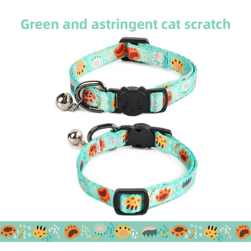 Cat Collar Adjustable with bells Ins Design Comfortable Safety Buckle Anti-choking fashion Ethnic Jacquard Cat Pet Supplies