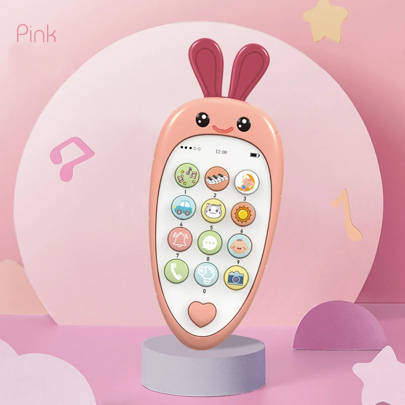 Baby-Handy-Spielzeug mit Früherziehung und Musik, lernpädagogisches Fake-Telefon für Kinder, sensorisches Spielzeug für Kleinkinder