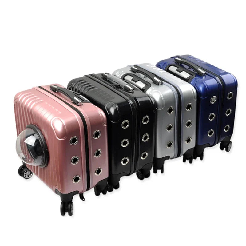 Airline Approved Expandabale Ventilated Pet Carrier Dog Cats Travel Trolley Luggage