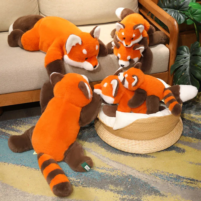 Niedliches Waschbär-Plüschtier, Kuscheltiere, Fuchs, weiche Puppe, Kissen, roter Panda, Spielzeug, Geburtstagsgeschenk für Jungen und Mädchen
