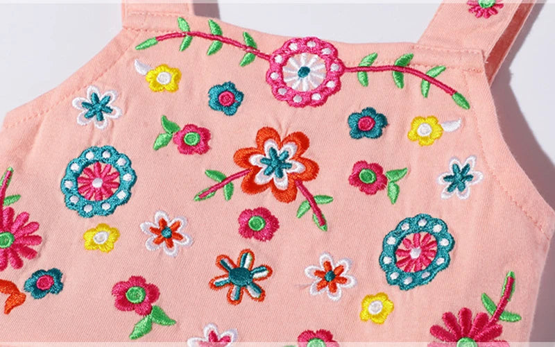 Little maven 2024 Baby Mädchen Freizeitkleidung Baumwolle Schöne Kinder Sommerkleid für Kleinkinder 2 bis 7 Jahre