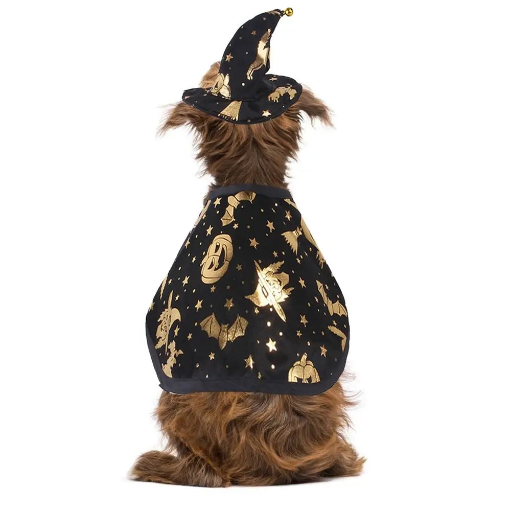 Halloween Cosplay Party Dressing Funny Cloak Halloween Apparels Dog Halloween Set Pet Halloween Costume Puppy Collar