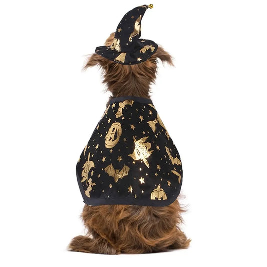 Halloween Cosplay Party Dressing Funny Cloak Halloween Apparels Dog Halloween Set Pet Halloween Costume Puppy Collar