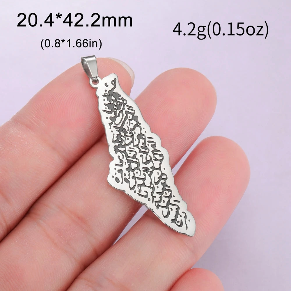 LIKGREAT Dropshipping 1 stücke Palästina Karte Anhänger Halskette Armband Ohrringe Schmuck Machen DIY Edelstahl Zubehör Charme