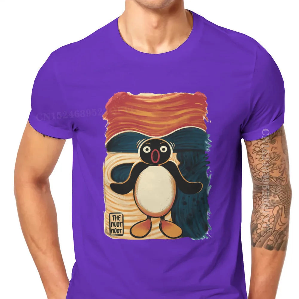 Noot Scream Hip Hop Tshirts Pingu Noot Pinga Penguin TV Printing Clothing Casual Men T Shirts Men Tee Special Gift Clothes mon