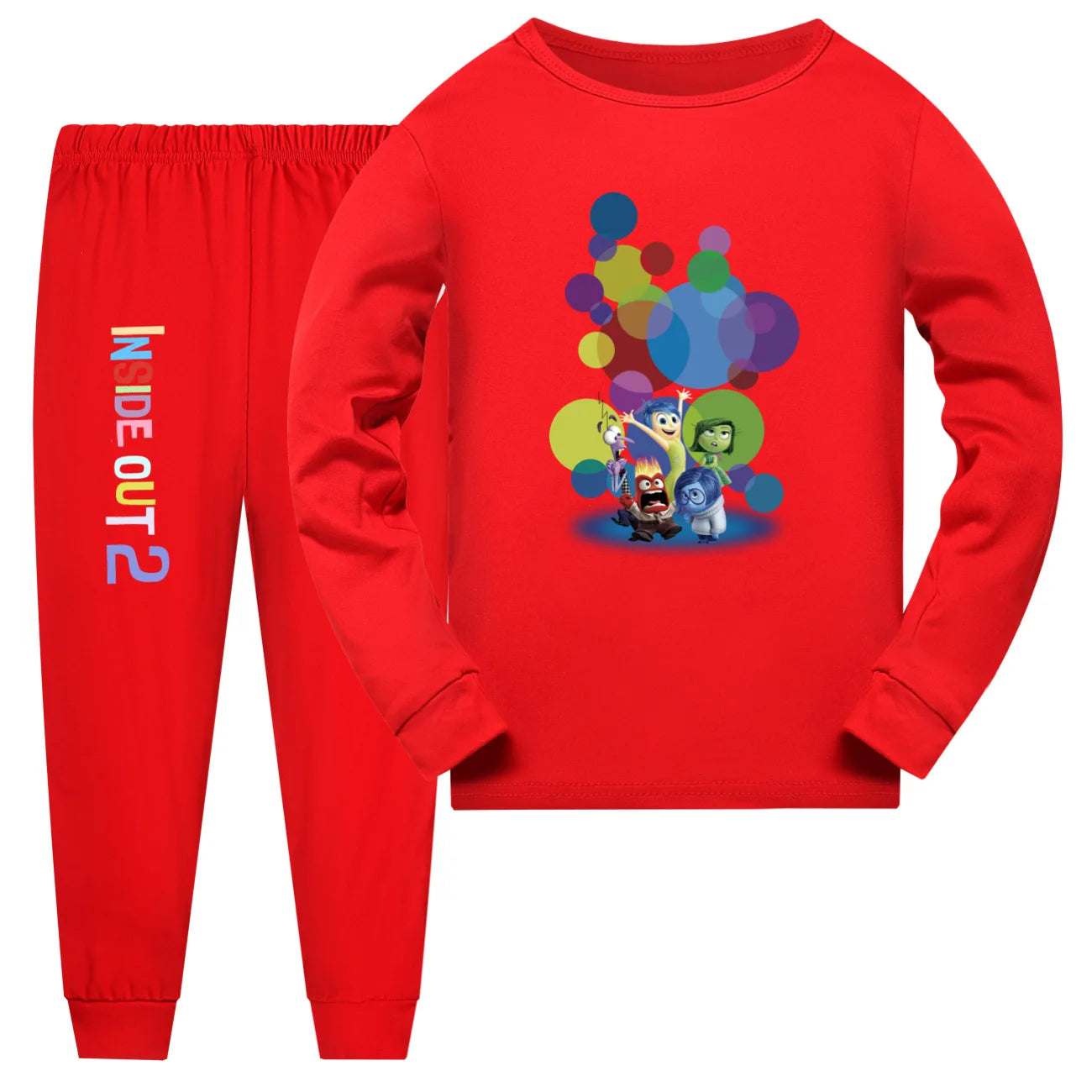 Inside Out 2 Clothes Children Pijama Set Baby Girls Long Sleeve Pajama Sets Toddler Boys Nightwear Kids Cute JOY SADNESS Pyjamas