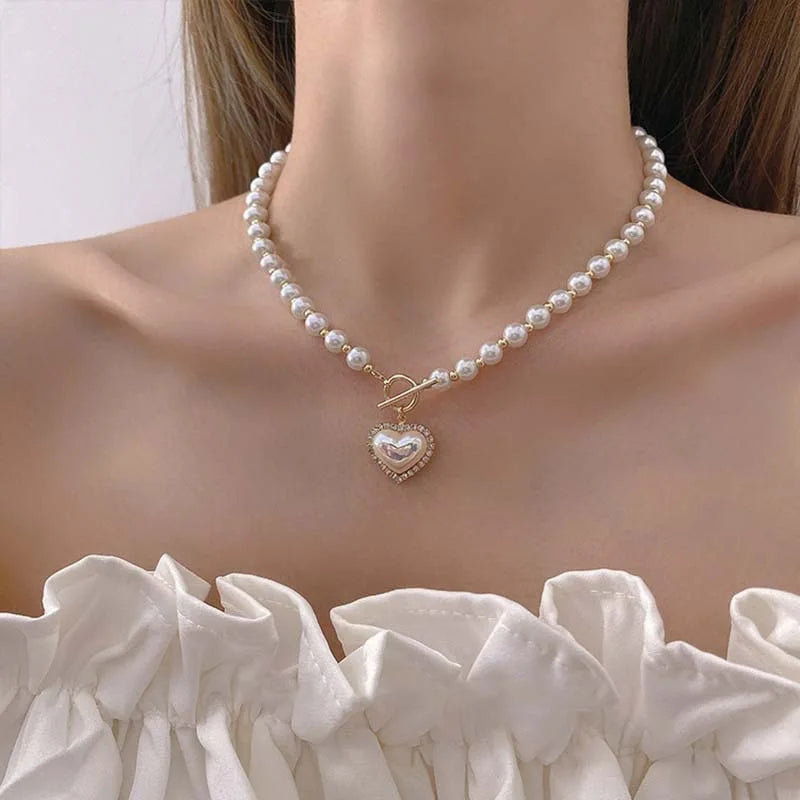 Pearl Choker Dainty Adjustable Necklace Rose Gold Plated Cultured Barque Pearl Tiny Chain Delicate Mother's Valentine Jewelry