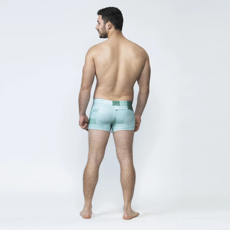 Taddlee Swim Trunks Men Boxer Cut Swimwear Briefs Square Leg Swimsuits Bikini