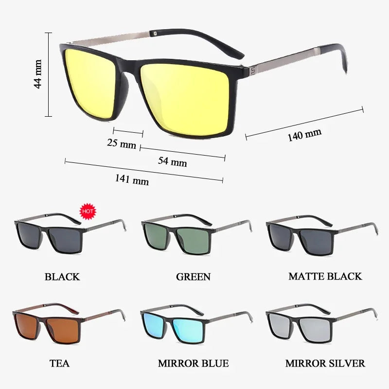 Anti-UV Night Vision Sunglasses Day Night Driving Glasses Sunglasses Men Fashion Outside Adult Eyewear Driver Driving Glasses