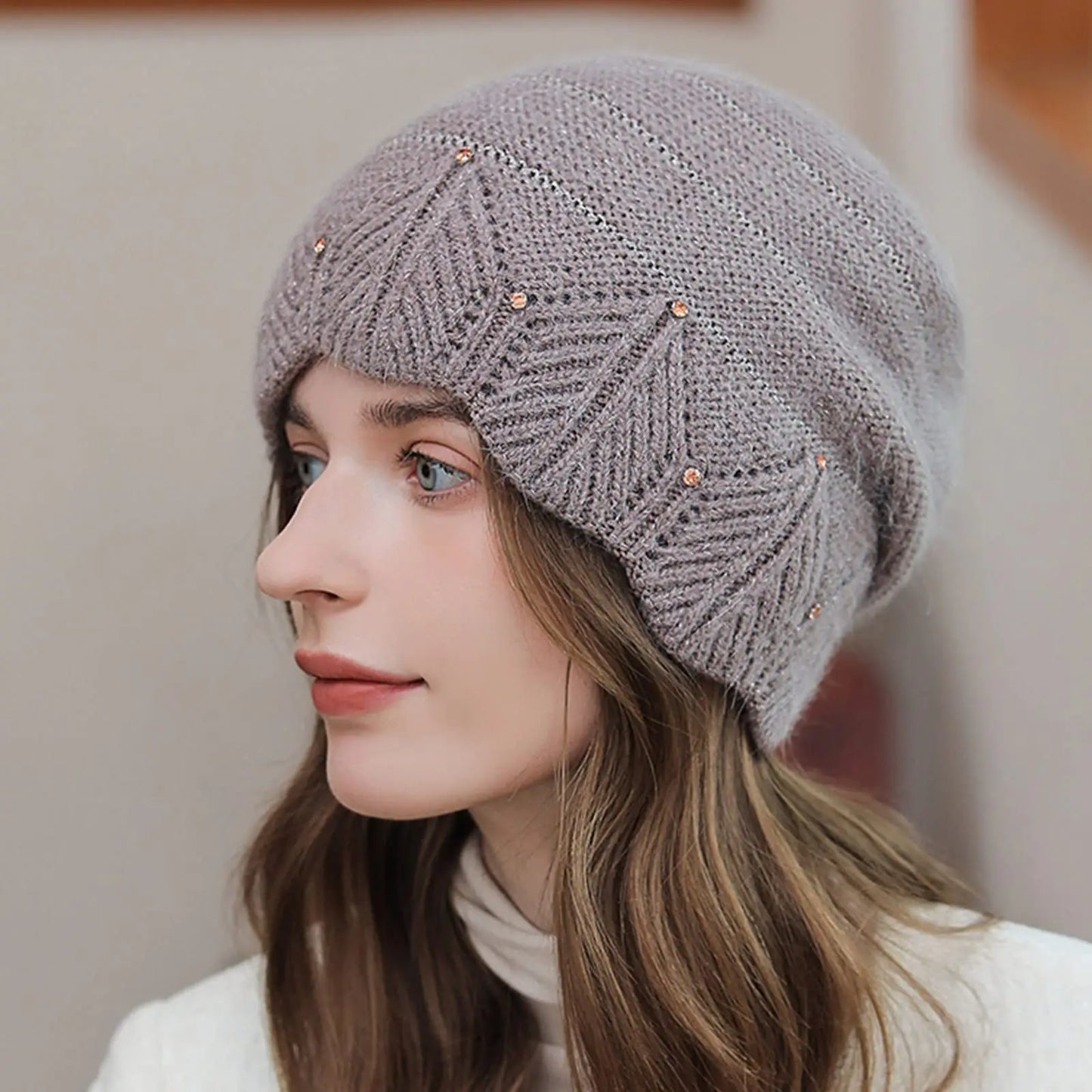 Women's Comfort Hat Knitted Hat Fluffy Hat Warm Thick Soft Elastic Knitted Autumn/Winter Windproof Outdoor Soft Hat