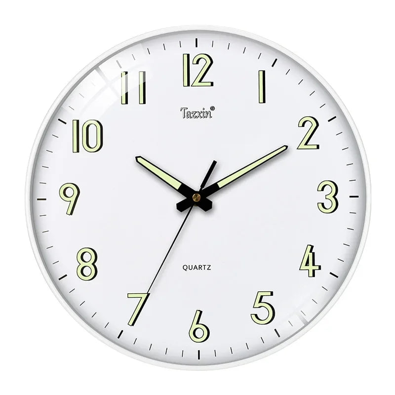 12 Inch Silent Non Ticking Quartz Clocks With Night Light for Bedroom Living Room Kitchen,Large Luminous Home Decoration