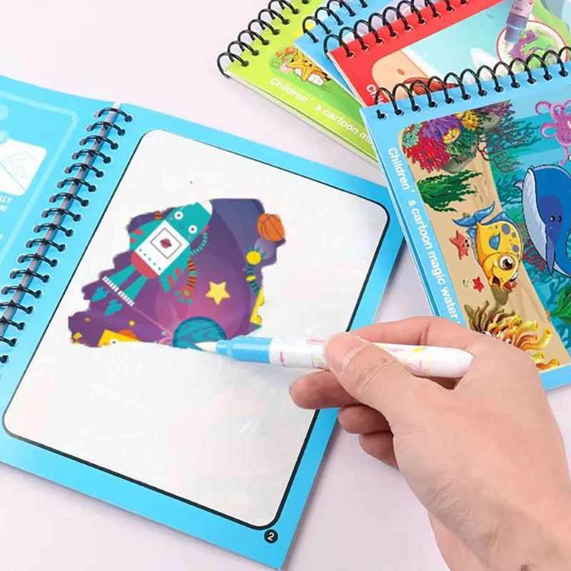 NEU Magische Wasserzeichenbücher für Kinder, Malbücher, Malspielzeug für Kinder, Geburtstagsgeschenk für Jungen und Mädchen, Weihnachten, Neujahr