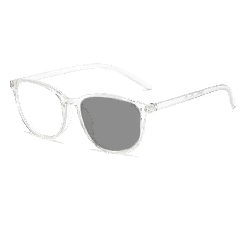 Intelligent Color Changing Far Sight Glasses New Fashion Square Frame Reading Sunglasses Prescription Photochromic Eyeglasses