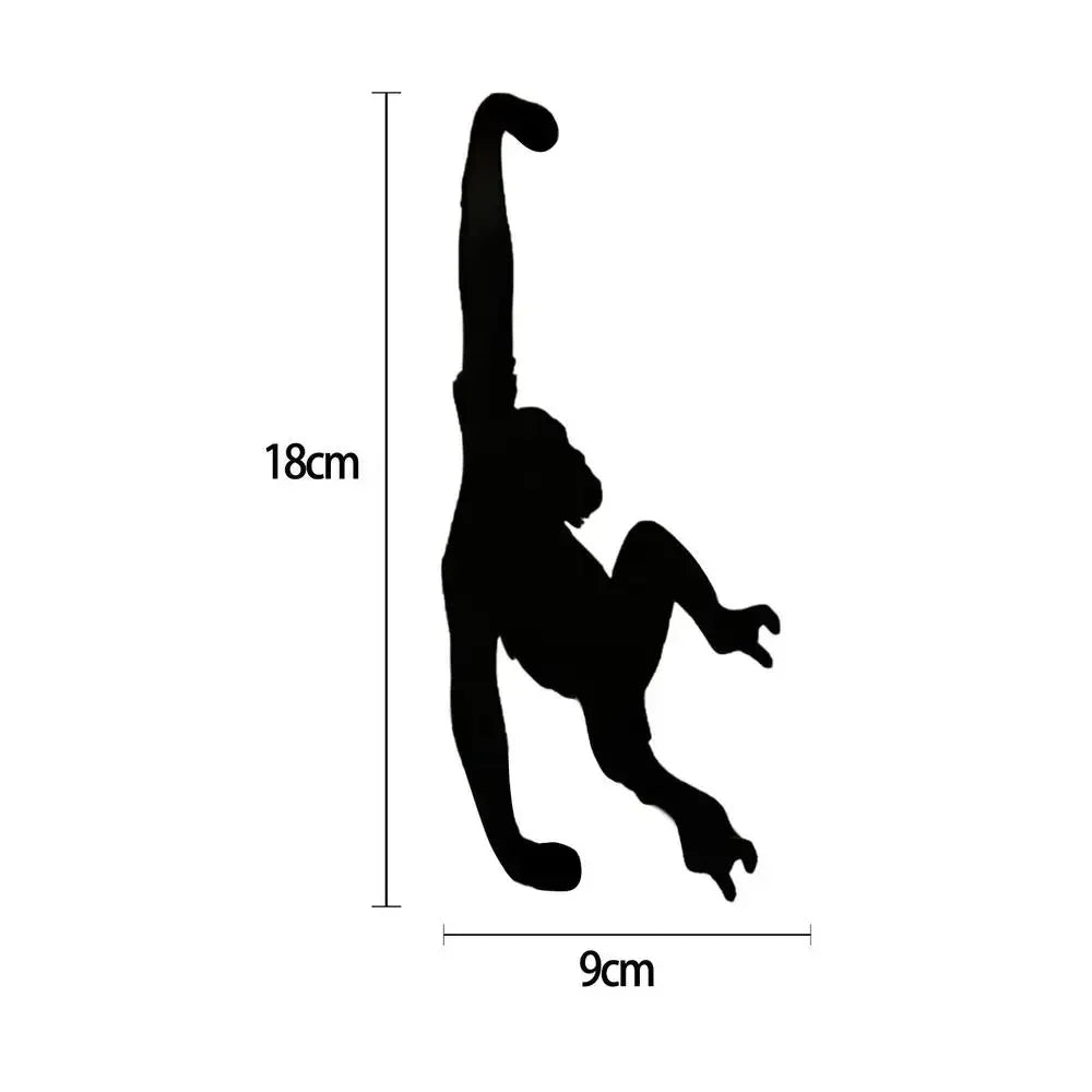 Kitchen Wall Door Metal Hook Key Hanger Cat Tail Monkey Shaped Decor Holder Clothes Storage Rack Seamless Hook Tool Accessories