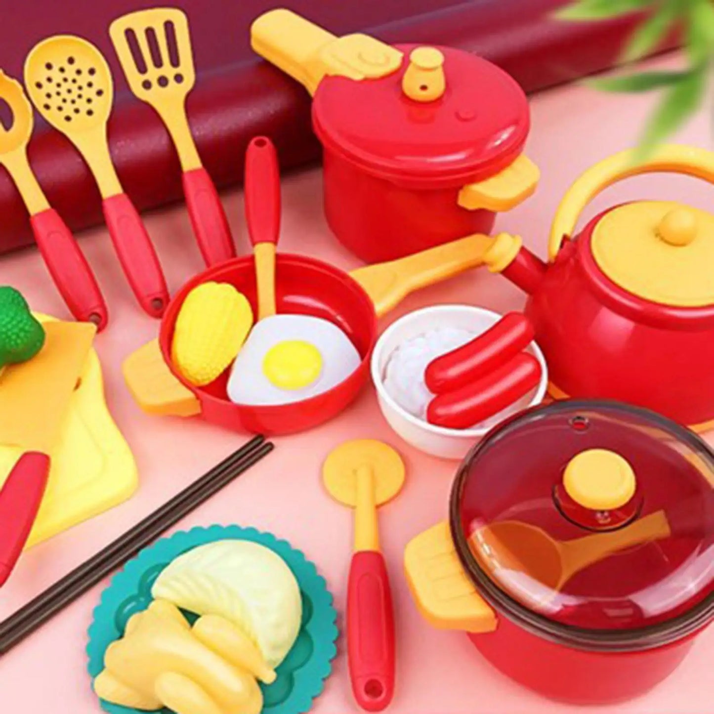 Kitchen Playset Educational Toy Accessories for Toddlers Age 3-8 Children