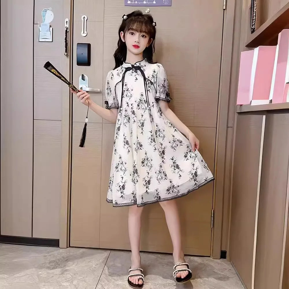Kids Girls spring Floral Dresses Clothing 4 - 14 Years