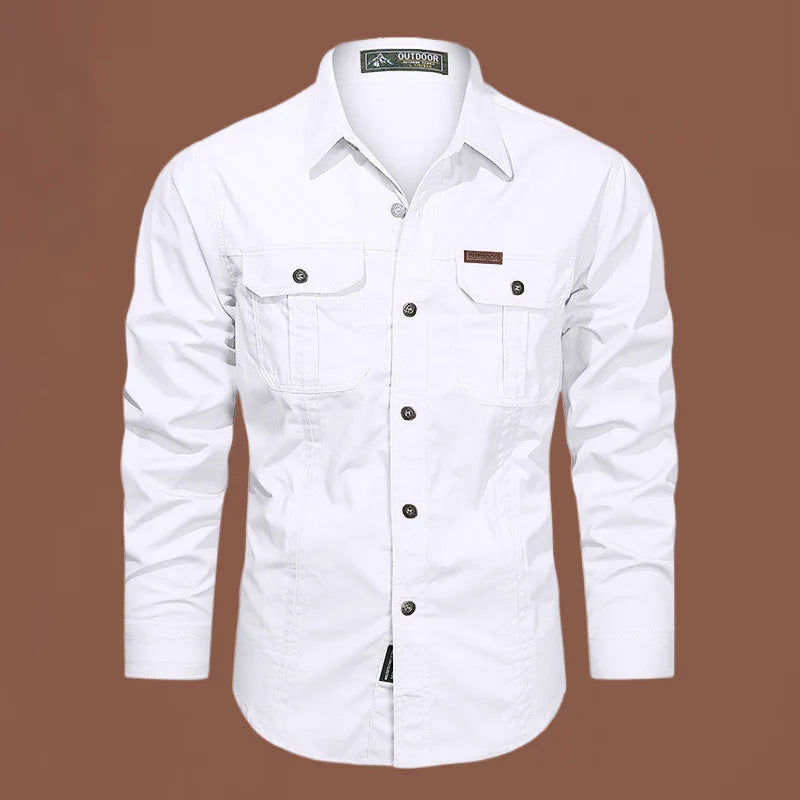 Spring Shirts Men Long Sleeve Casual Cotton Shirt mon
