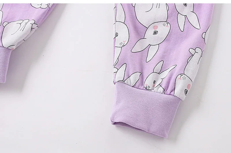 Brand Quality 100% Combed Cotton Sleepwear PJs Baby Girls Clothes Pajamas Sets Kids Cartoon Homewear Children Clothing Nightgown