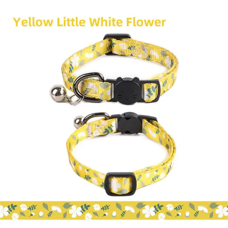 Cat Collar Adjustable with bells Ins Design Comfortable Safety Buckle Anti-choking fashion Ethnic Jacquard Cat Pet Supplies