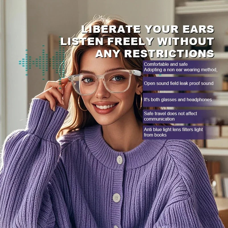 Fashion Camera Smart Music Sunglasses Earphones Wireless Bluetooth Headset HIFI Sound Headphone Driving Glasses Hands-free Call