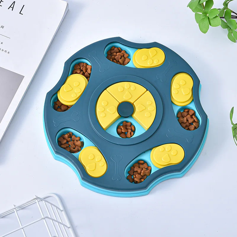 Pet Supplies Cat Dog Turntable Eating Anti-choking Food Puzzle Feeding Interactive Toy Slow Food Tray