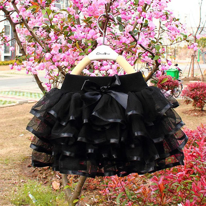 Hot Baby Girl Tulle Tutu Skirts Rainbown Pettiskirts Fluffy Kids Ballet Skirts for Party Dance Princess Children Tulle Clothes