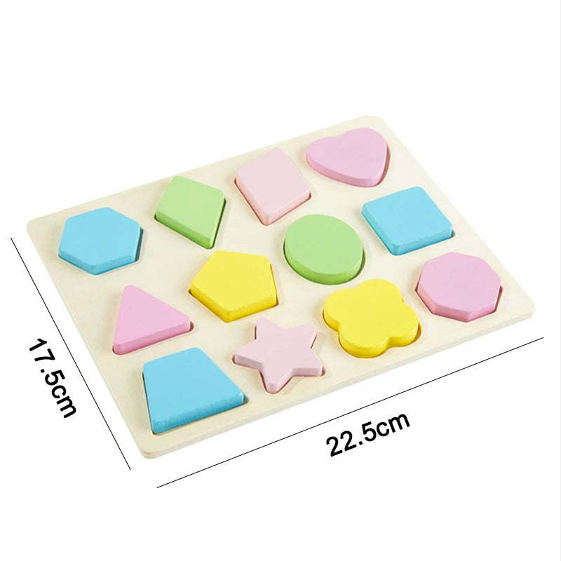 Montessori Babyspielzeug Kinder 3D Holzpuzzles Frühes Lernen Babyspiele Spielzeug Pädagogisches Holzspielzeug Für Kinder Geburtstagsgeschenke