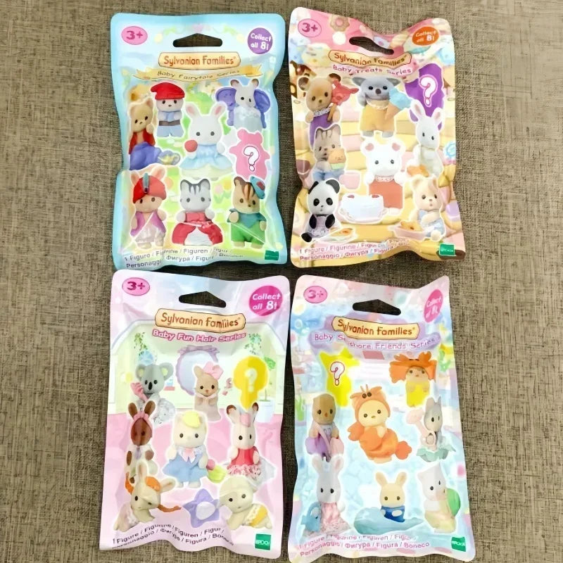 Japan Sylvanian Families Wald Partner Kawaii Camping Dress Up Baby Puppe süße Anime Figrues Zimmer Beflockung Spielzeug Geschenk