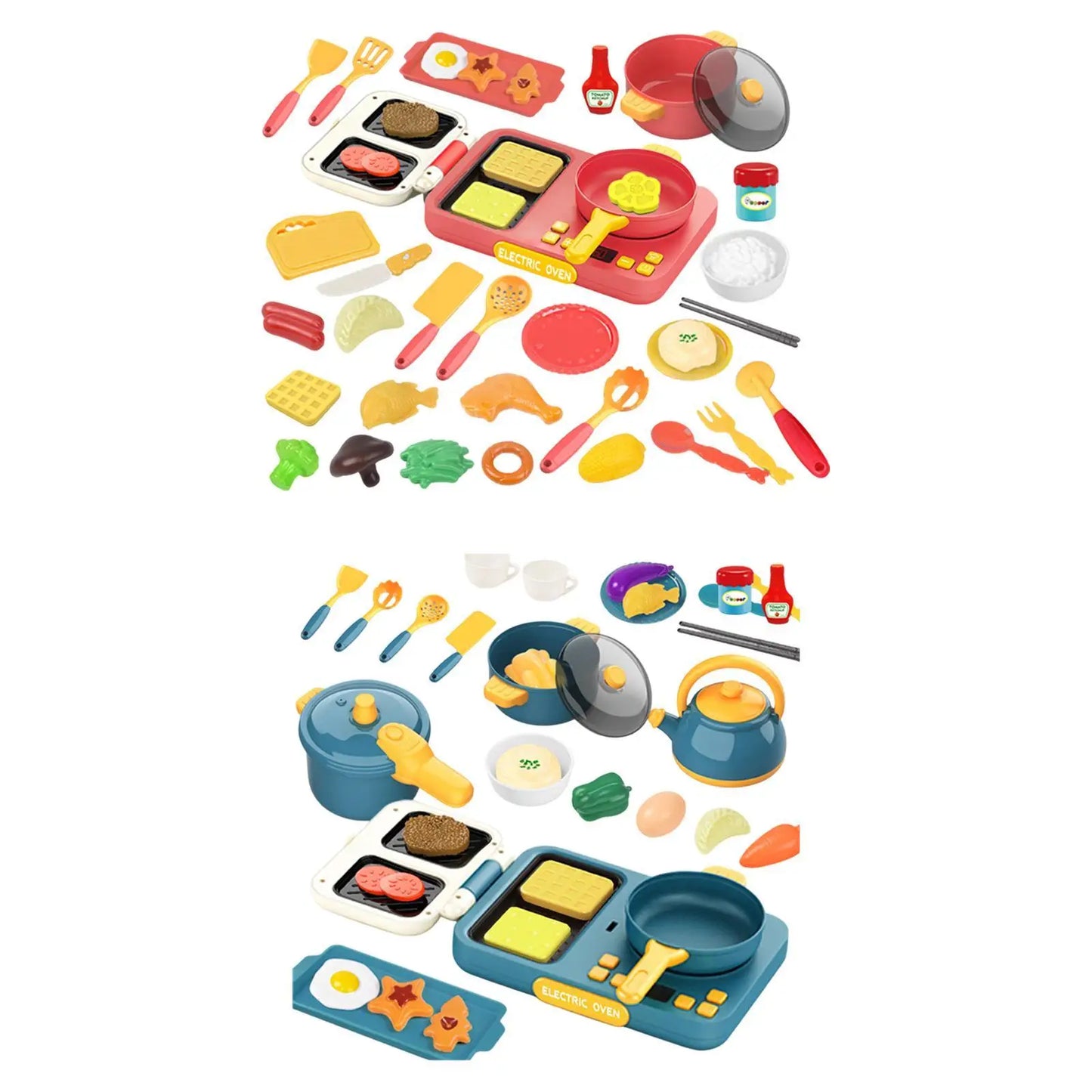 Kitchen Playset Educational Toy Accessories for Toddlers Age 3-8 Children