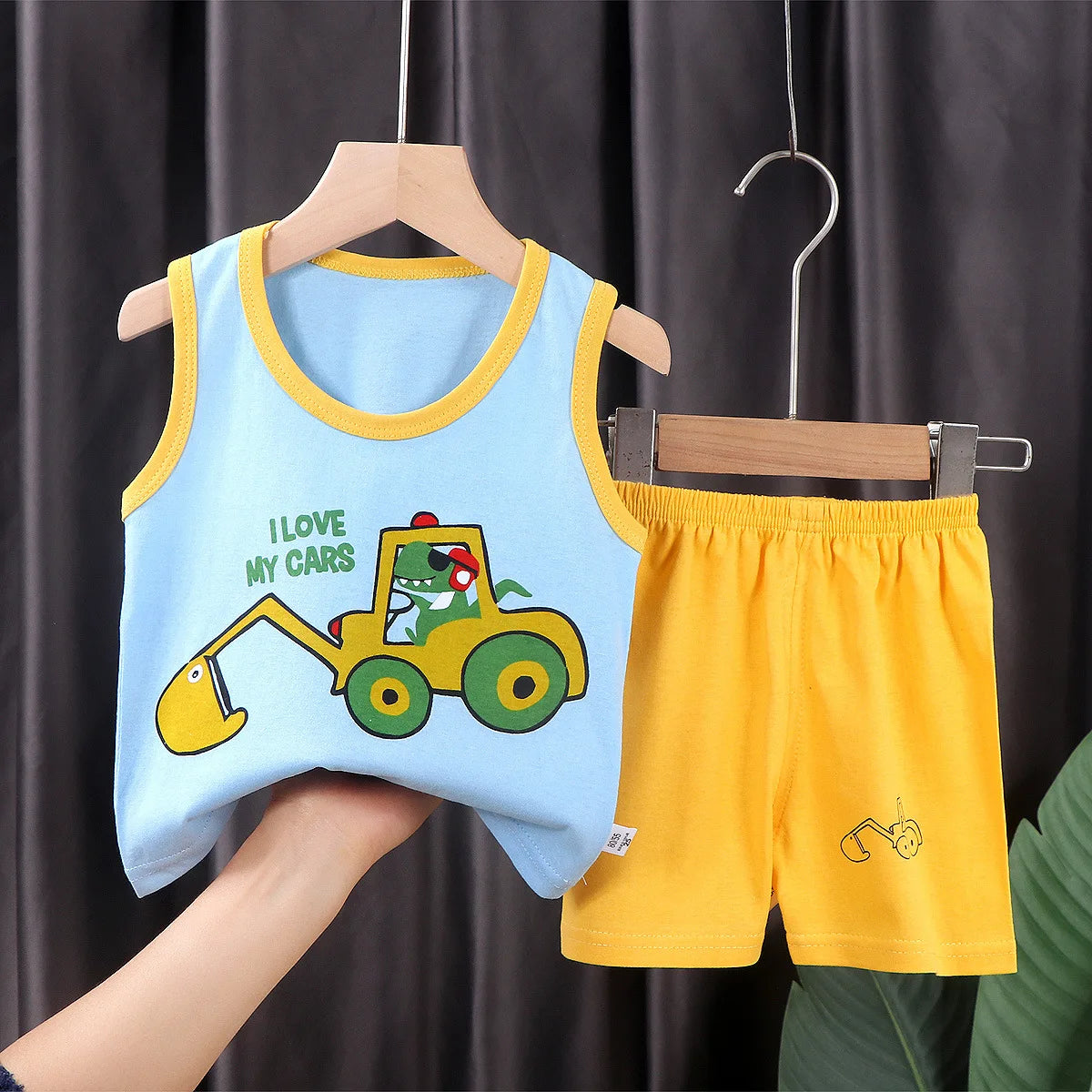 2 STÜCKE Kinder Sets Kinder Kleidung Weste Anzug Sommer Kinderkleidung baby Baumwolle T-Shirts Shorts Tank Top Jungen Mädchen Ärmellos