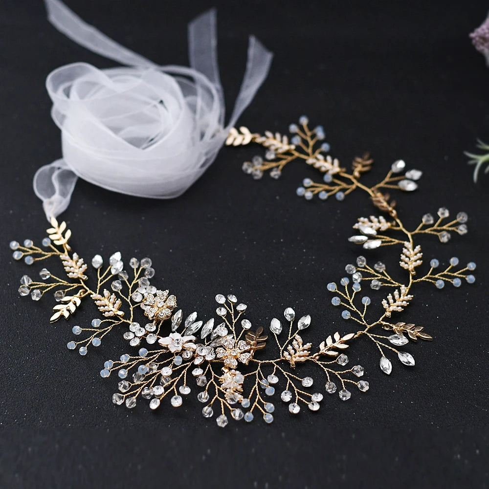 Wedding Accessories Golden Rhinestones Bridal Belts Female Belt Sash Ribbons Wedding Flower Bride's Dresses Bridesmaids SH235