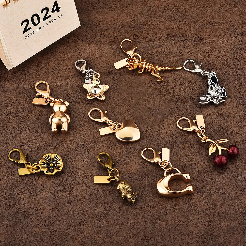 New Exquisite High-end Bear Cherry heart-shaped For Women Y2k Bag Pendant CarKey Chains Jewelry Gift DecorationAccessories