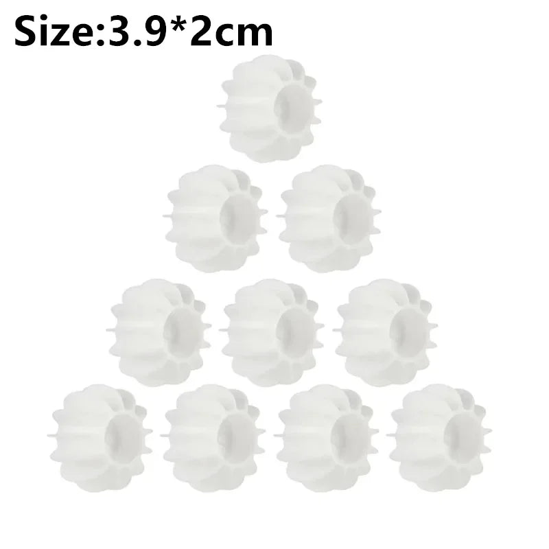 10CPS Laundry Ball Reusable Silicone Clothes Hair Cleaning Tools Pet Hair Remover Washing Machine Cat Hair Catcher Laundry Ball