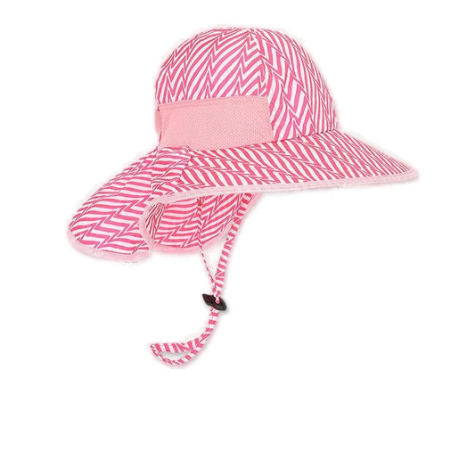 Ready to Ship Kids Sun Hat UV Protection Sunhat 5 Colors Adjustable Water Flap Baby Girl Summer Hats UPF 50+ Beach Hat