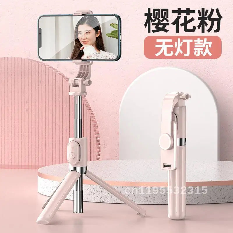 New Mobile Phone Selfie Stick Tripod Selfie Artifact Live Bracket Bluetooth Telescopic Integrated Mobile Phone Bracket