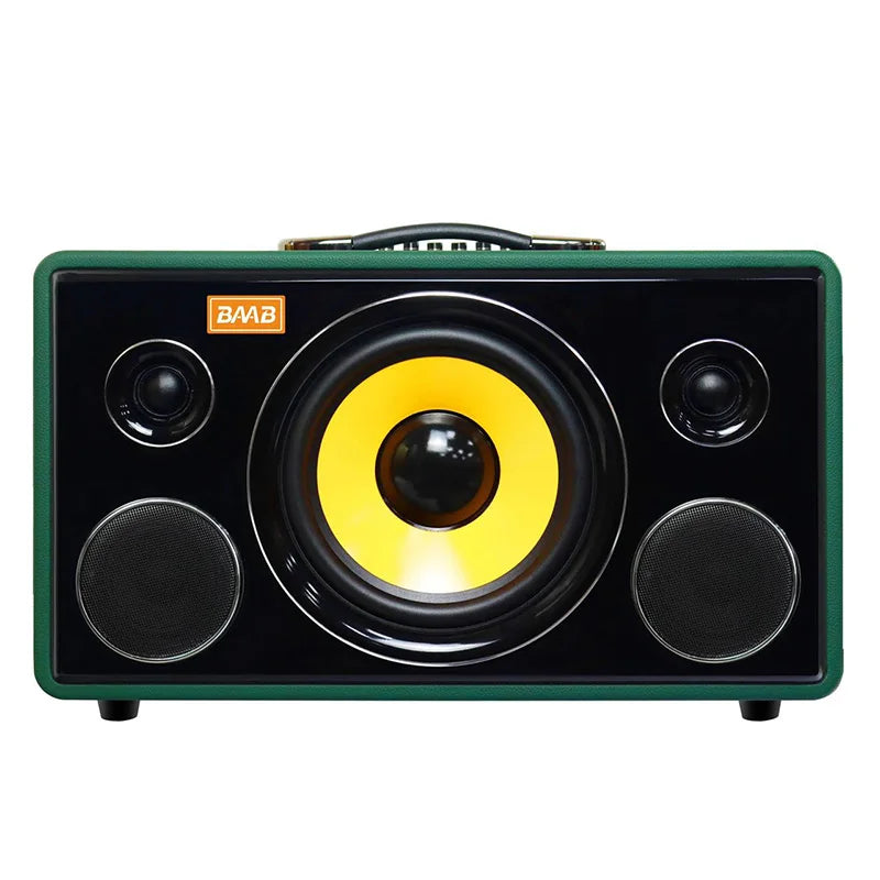 Professional High Power 8 "bass BT Retro Wooden Party Speakers Karaoke Home Theater Speakers With Microphone Sound