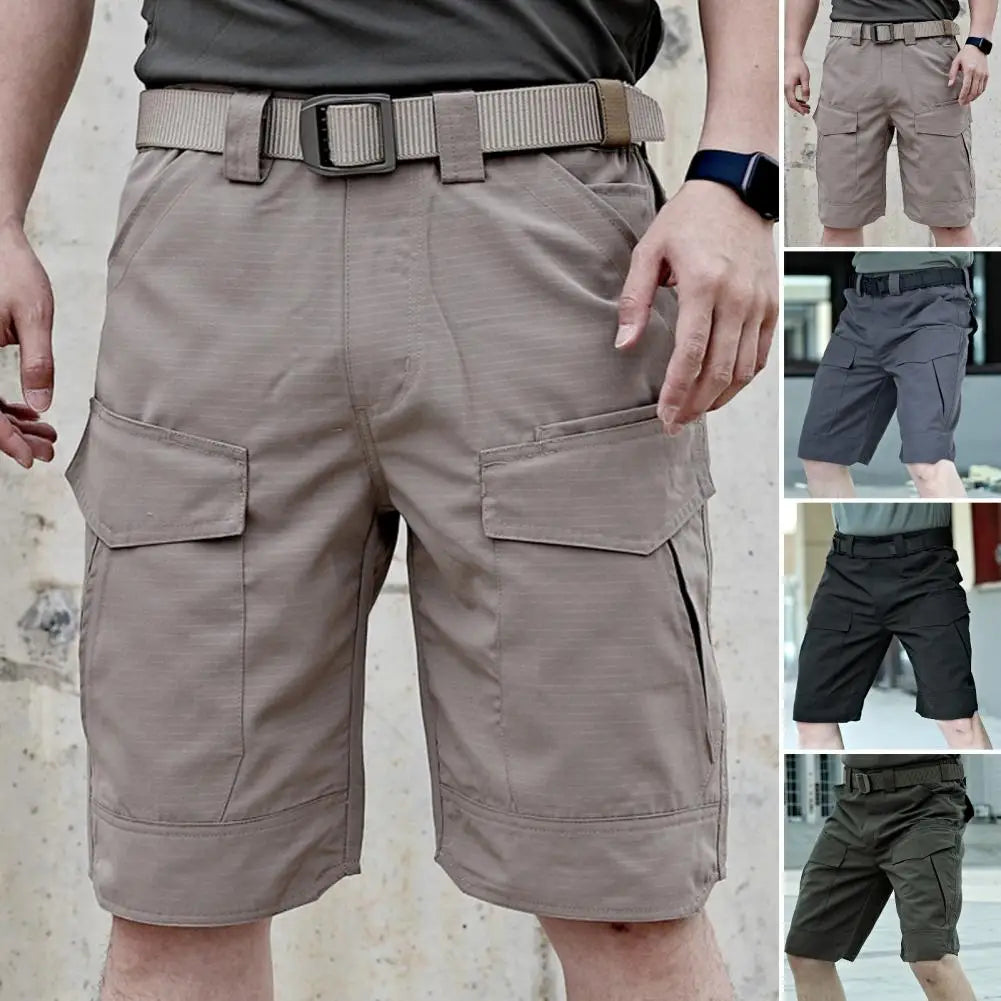 Summer Waterproof Quick Dry Multi-pocket Shorts Men Cargo Shorts Short Pants Men's Outdoor Clothes Hunting Fishing Short Pants