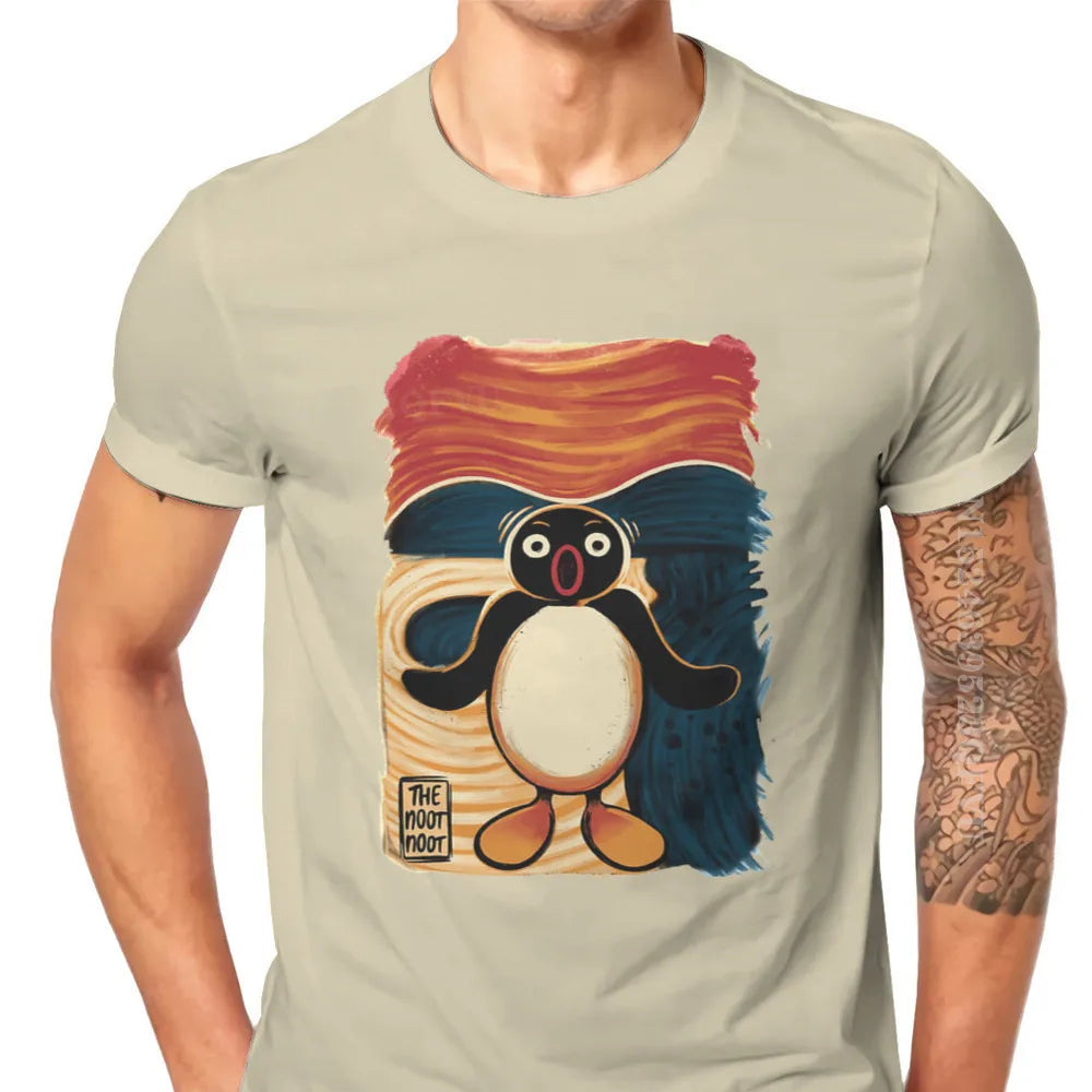 Noot Scream Hip Hop Tshirts Pingu Noot Pinga Penguin TV Printing Clothing Casual Men T Shirts Men Tee Special Gift Clothes mon