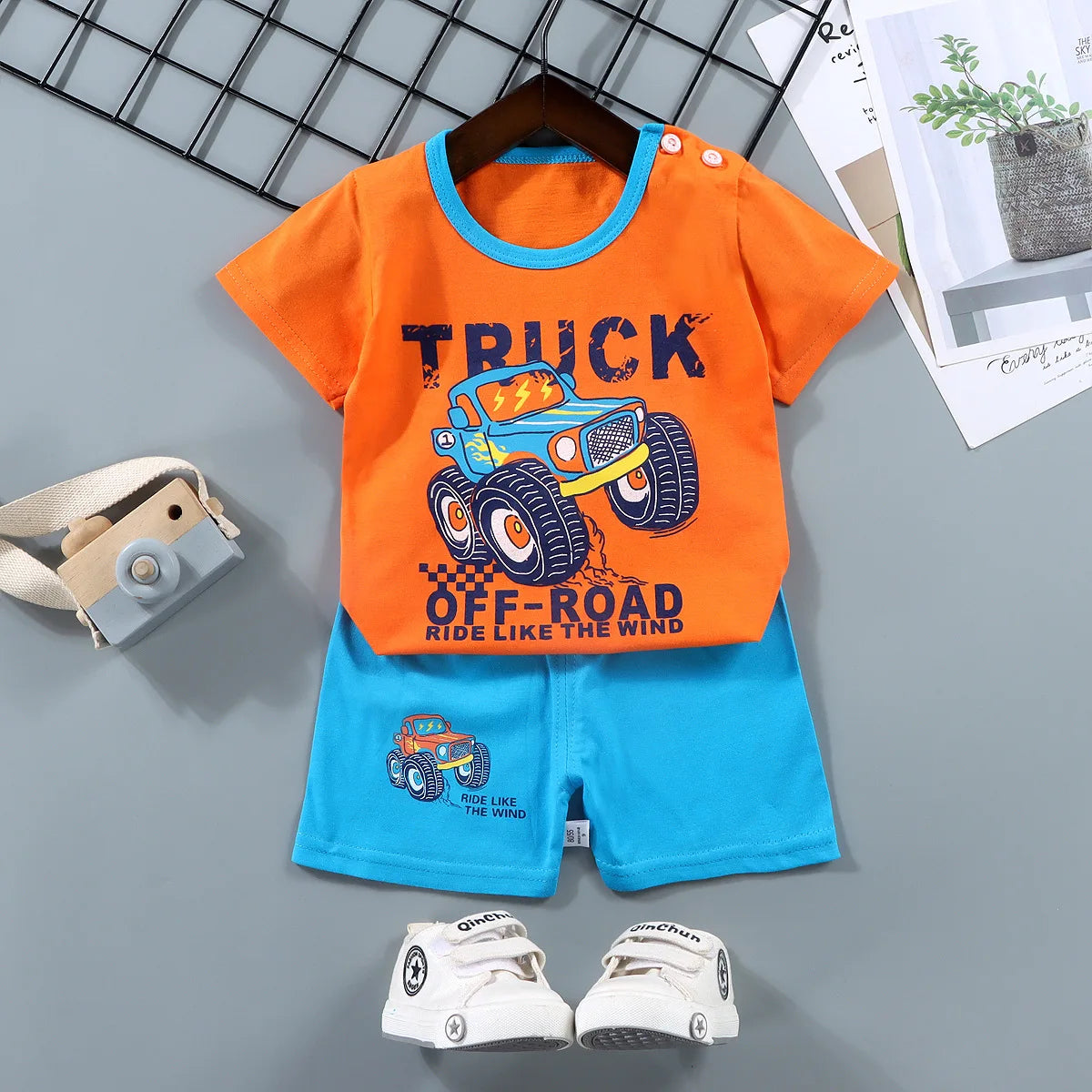 Mode Kinder Kleidung Jungen Mädchen Sets Top Shorts 2PCS 100% Baumwolle Weiche Sommer Kinder Baby Tücher T-shirt Shorts Kleinkind anzug