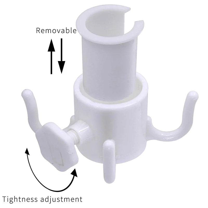 Beach Sunshade Umbrella Hook Hanging Rack Outdoor Camping Trip Clasp 4 Prongs Hook For Towels Bags Hats Sunglasses